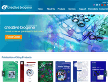 Tablet Screenshot of creative-biogene.com